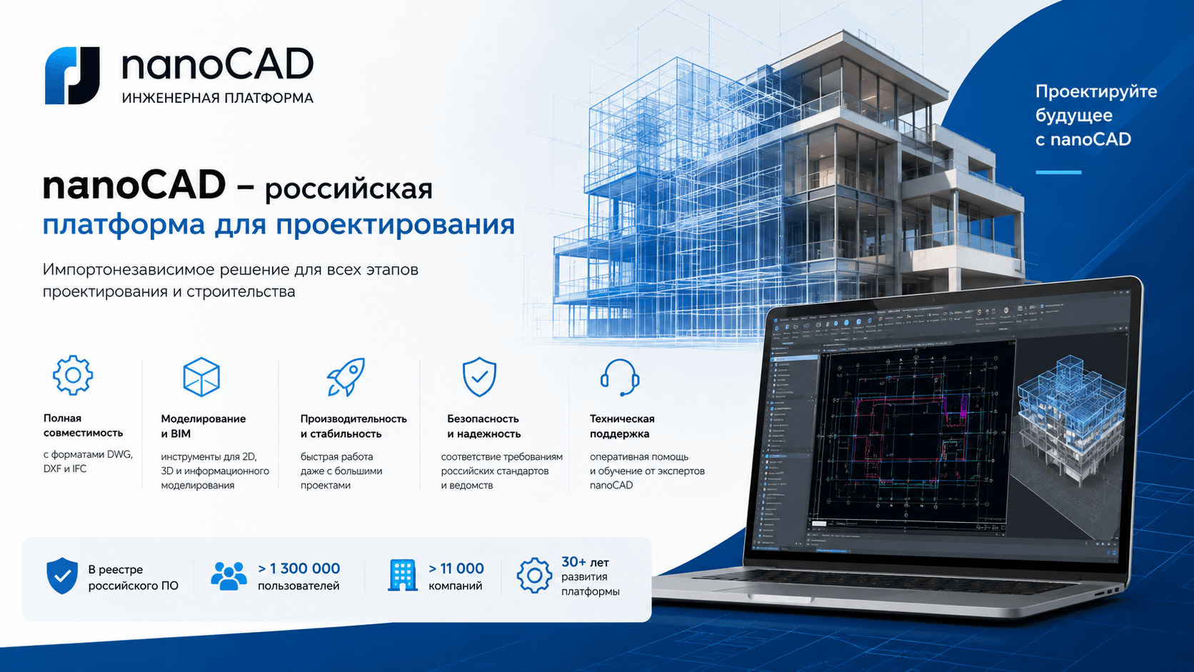 29 января в 11:00 состоится онлайн-презентация новой версии Платформы nanoCAD 26.